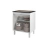 Balcão Armário de Cozinha Fran para Fogão Cooktop 4 Bocas Mobília Decor Branco - 3