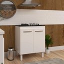 Ver imagem 4 de Balcão Armário de Cozinha Fran para Fogão Cooktop 4 Bocas Mobília Decor Branco