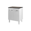 Ver imagem 1 de Balcão Armário de Cozinha Fran para Fogão Cooktop 4 Bocas Mobília Decor Branco