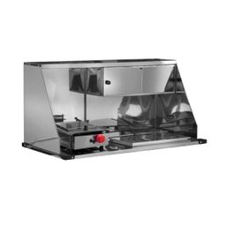 Carrinho de Cachorro Quente e Lanche Inox com Toldo Rodas Maciças Cefaz - 4