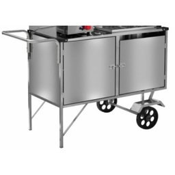 Carrinho de Cachorro Quente e Lanche Inox com Toldo Rodas Maciças Cefaz - 2