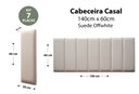 Ver imagem 2 de Placas Cabeceira Modulada Adesiva Casal Estofada 140cm x 60cm Kit 7 Placas - Suede Off White