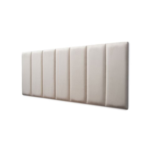 Placas Cabeceira Modulada Adesiva Casal Estofada 140cm x 60cm Kit 7 Placas - Suede Off White