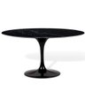 Mesa de Jantar Saarinen Oval Preta com Tampo 1,80x1,00M - Mármore Ou Granito - Granito Preto São Gab - 1