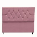 Ver imagem 1 de Cabeceira Cama Estofada Box Queen 160 Cm Geovana Suede Rosê