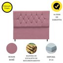 Ver imagem 4 de Cabeceira Cama Estofada Box Queen 160 Cm Geovana Suede Rosê