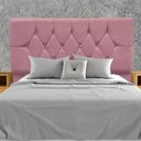 Ver imagem 6 de Cabeceira Cama Estofada Box Queen 160 Cm Geovana Suede Rosê