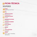 Ver imagem 6 de Guarda Roupa Casal Connor 100 Mdf 3 Portas e 2 Gavetas - Moderna Mobília