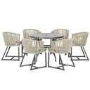 Ver imagem 1 de Mesa e 6 Cadeiras e Noronha Preto E6 Trama Original Rami