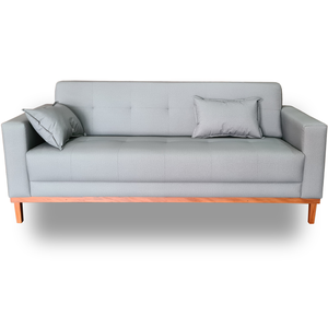 Sofá Gianni | Base de Madeira & Tecido Acquablock Impermeável | Medida 200cm | Cinza