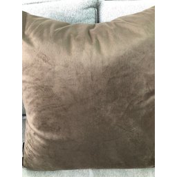 Kit 2 Capa Almofada Veludo Lisa 43x43 Ziper - Marrom - Lisa - 5