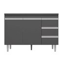 Ver imagem 1 de Balcão Gabinete Cozinha Andreia 120cm 2 Porta Ajl Móveis S-t