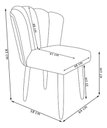 Ver imagem 5 de Kit 2 Cadeiras Poltrona Sala Jantar Penteadeira Pétala Suede Azul Turquesa