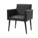 Ver imagem 3 de Kit 4 Poltronas Luca 1 Lugar Tecido Sintético Pé Palito - Preto