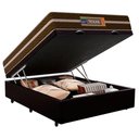 Ver imagem 7 de Cama Box Baú Casal Sintético + Colchão Molas Ensacadas Texas Prime Colchões 138cm Preto