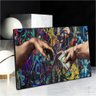 Quadro A Criação de Adão Michelangelo Estilo Moderno:60x40 cm/BORDA INFINITA - 3