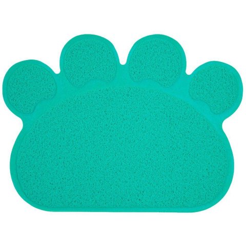 Tapete Vinílico Pata para Pets Cães e Gatos 45x60cm - Verde
