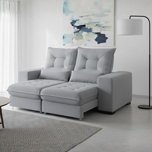 Sofá Retrátil e Reclinável 1,80m Suede Miami