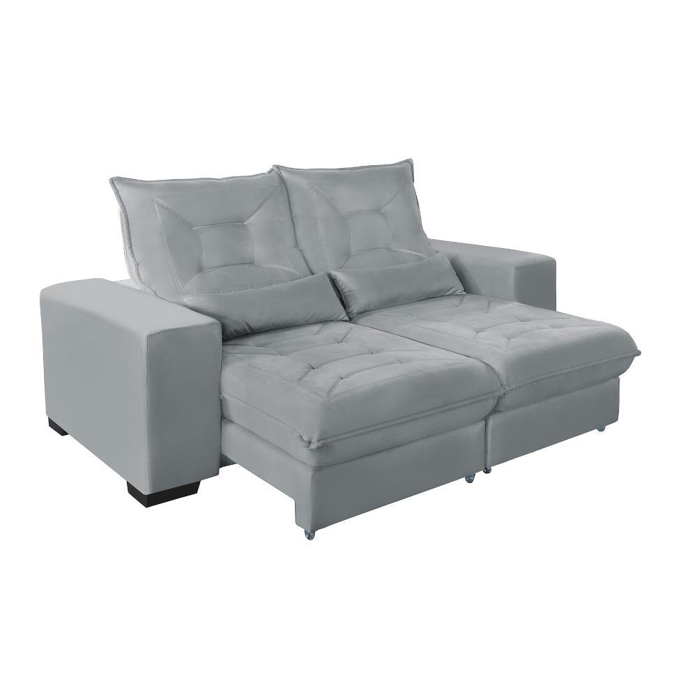 Sofá Retrátil Reclinável Miami 1,80m Molas Ensacadas Suede - Sofá Casa