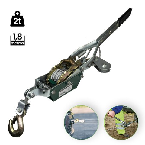 Guincho Manual Catraca Tifor Talha 2 Toneladas Aço Tgm20
