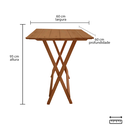 Ver imagem 7 de Mesa Bistrô para Churrasqueira Dobrável de Madeira Maciça: Mel