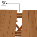 Ver imagem 5 de Mesa Bistrô para Churrasqueira Dobrável de Madeira Maciça: Mel