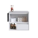 Ver imagem 3 de Gabinete para Banheiro Suspenso Prodecor BH8050B Branco 60cm com Porta, Gaveta e Nicho
