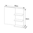 Ver imagem 4 de Armário C/ Balcão Banheiro Suspenso Bn3613 S/ Cuba 60cm e Espelho Bn3608 Amendoa/marmore Branco -
