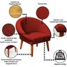 Poltrona Decorativa para Sala de Espera Tecido Veludo Confortavel Pés Palito Reforçado - 3