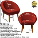 Ver imagem 2 de Poltrona Decorativa para Sala de Espera Tecido Veludo Confortavel Pés Palito Reforçado