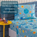 Ver imagem 5 de Conjunto de Lencol Solteiro Bouti 3 Pçs Jogo de Cama Infantil 200 Fios Super Macio:astronauta