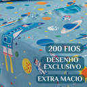 Ver imagem 3 de Conjunto de Lencol Solteiro Bouti 3 Pçs Jogo de Cama Infantil 200 Fios Super Macio:astronauta