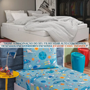 Ver imagem 4 de Conjunto de Lencol Solteiro Bouti 3 Pçs Jogo de Cama Infantil 200 Fios Super Macio:astronauta