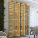 Ver imagem 7 de Cristaleira 4 Portas Reflecta com LED e Espelho 152,8cm 100% MDF Luminare