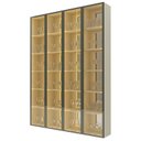 Ver mais imagens de Cristaleira 4 Portas Reflecta com LED e Espelho 152,8cm 100% MDF Luminare