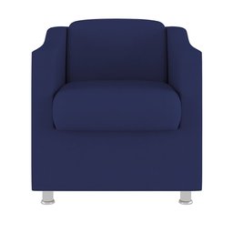 Kit 2 Poltronas Decorativas Reforçada Consultório Sala Suede Cor:azul Marinho - 3