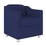 Kit 2 Poltronas Decorativas Reforçada Consultório Sala Suede Cor:azul Marinho - 2
