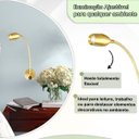Ver imagem 5 de 2 Arandela Cabeceira Quarto Led Dourada Direcionável Bet73