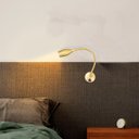 Ver imagem 4 de 2 Arandela Cabeceira Quarto Led Dourada Direcionável Bet73