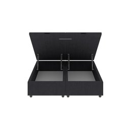 Base Cama Baú Queen Size Veludo Preto - Skybox - 3