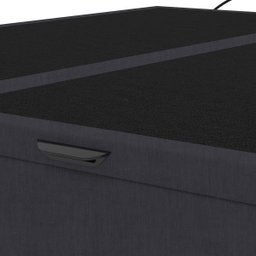 Base Cama Baú Queen Size Veludo Preto - Skybox - 5