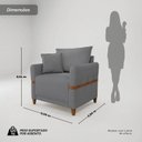 Ver imagem 3 de Poltrona de Leitura Confort Premium para Sala de Estar Canela