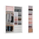 Ver imagem 6 de Guarda Roupa Closet, 3 Gavetas, 2 Cabideiros Branco Branco