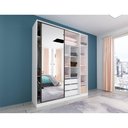 Ver imagem 1 de Guarda Roupa Closet, 3 Gavetas, 2 Cabideiros Branco Branco