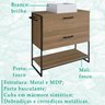 Gabinete e Cuba Banheiro Industrial 80 Cm Pt Gav 1028x94101 Mell Branco Pp - 3