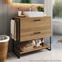 Ver imagem 7 de Gabinete e Cuba Banheiro Industrial 80 Cm Pt Gav 1028x94101 Mell Branco Pp