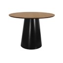 Ver imagem 1 de Mesa de Jantar Cone Base Preta - Ø106cm - Tampo Ø106cm Laminado Cinamomo
