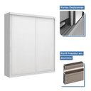 Ver imagem 3 de Guarda Roupa Solteiro 2 Porta de Correr Kiara Minastex Branco