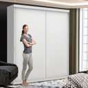 Ver imagem 7 de Guarda Roupa Solteiro 2 Porta de Correr Kiara Minastex Branco