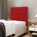 Ver imagem 1 de Cabeceira Atlas 90 para Cama de Solteiro A-020 Couro Vermelho Aradecor